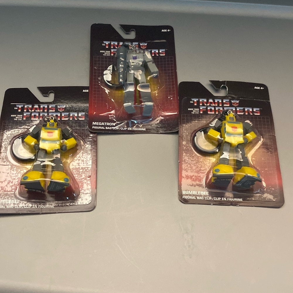 TRANSFORMERS CLIP ON KEYCHAIN 3”ACTION FIGURE HASBRO TOY (BRAND NEW) set of 3